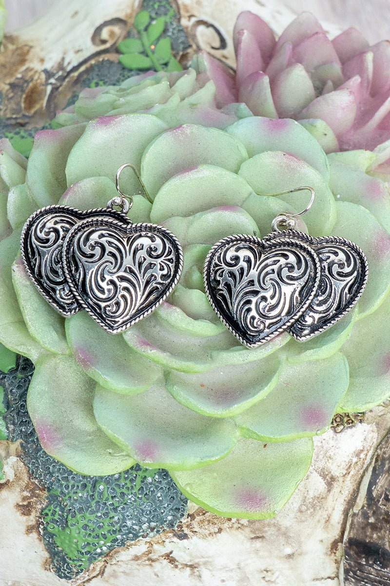TIPI Hearts Collide Silvertone Earrings - Wholesale Accessory Market