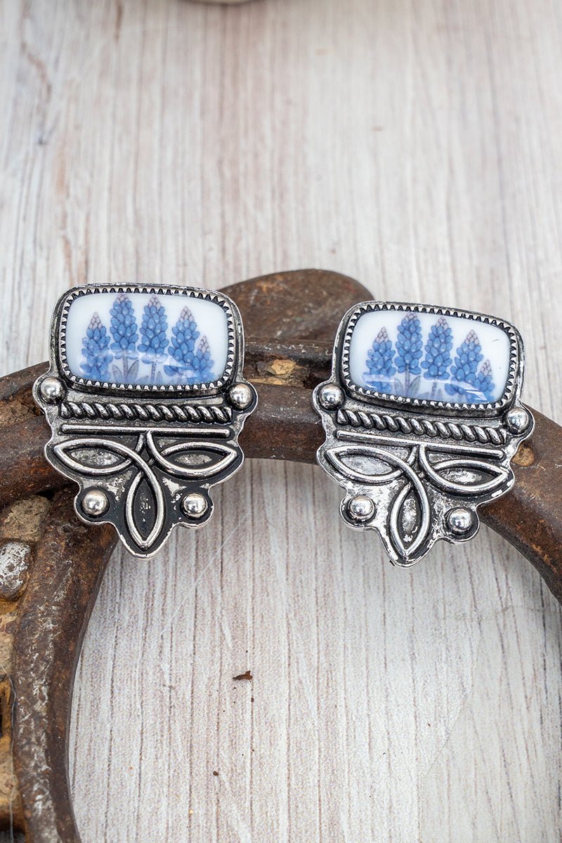 TIPI Boots & Blooms Silvertone Earrings - Wholesale Accessory Market