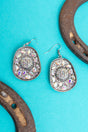 TIPI Iridescent Cowgirl Couture Silvertone Earrings - Wholesale Accessory Market