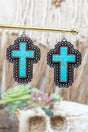TIPI Turquoise Stoneflare Faith Silvertone Earrings - Wholesale Accessory Market