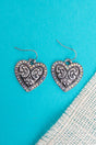TIPI Iridescent Harlow Heart Silvertone Earrings - Wholesale Accessory Market