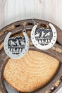 TIPI Cowboy Crossing Silvertone Earrings - Wholesale Accessory Market