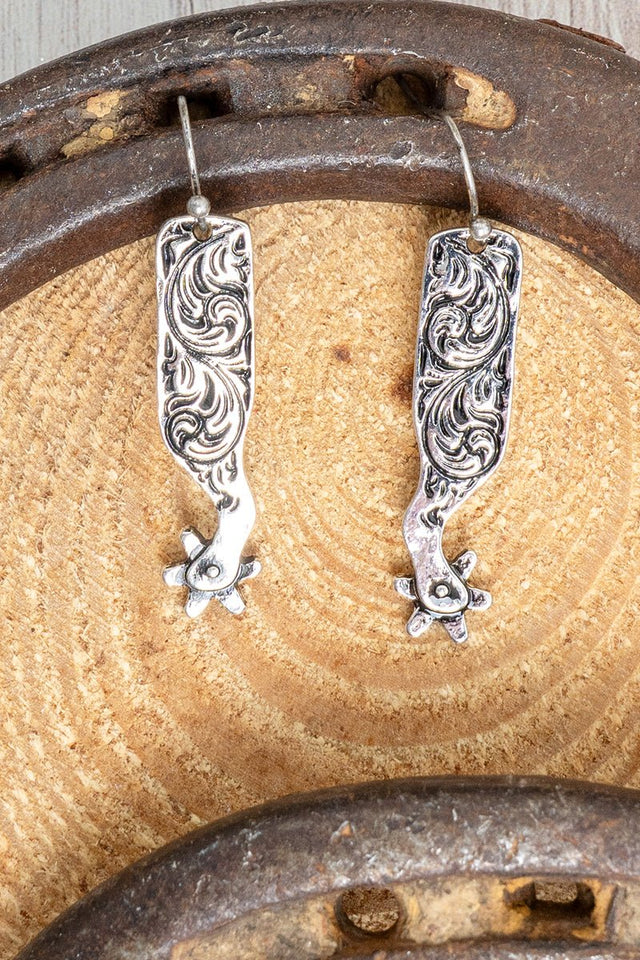 TIPI Earn Your Spurs Silvertone Earrings - Wholesale Accessory Market