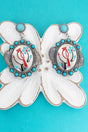 TIPI Bloom & Feathers Silvertone Earrings - Wholesale Accessory Market