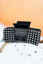 TIPI First Class Cowgirl Silvertone Boot Stitch Hair Claw - Wholesale Accessory Market