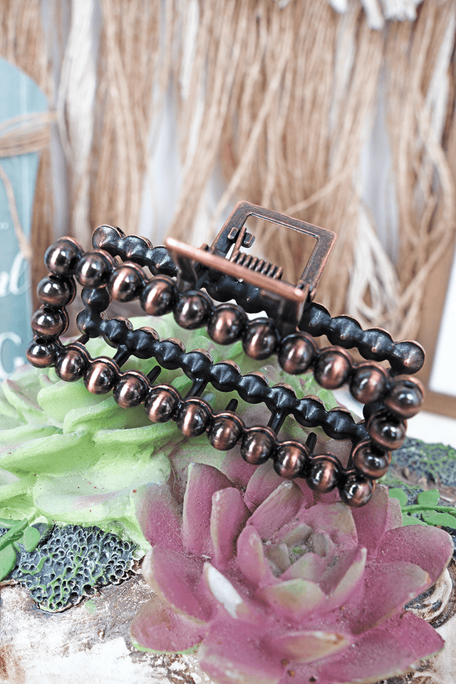 TIPI Lainey Copper Pearl Hair Claw - Wholesale Accessory Market