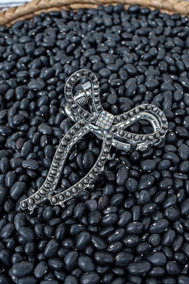 TIPI Dakota Dusk Silver Pearl Bow Hair Claw - Wholesale Accessory Market