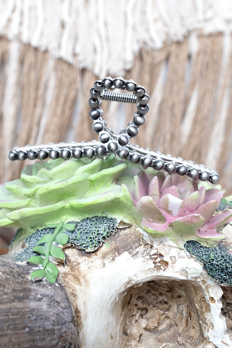 TIPI Lariat Loop Silver Pearl Hair Claw - Wholesale Accessory Market