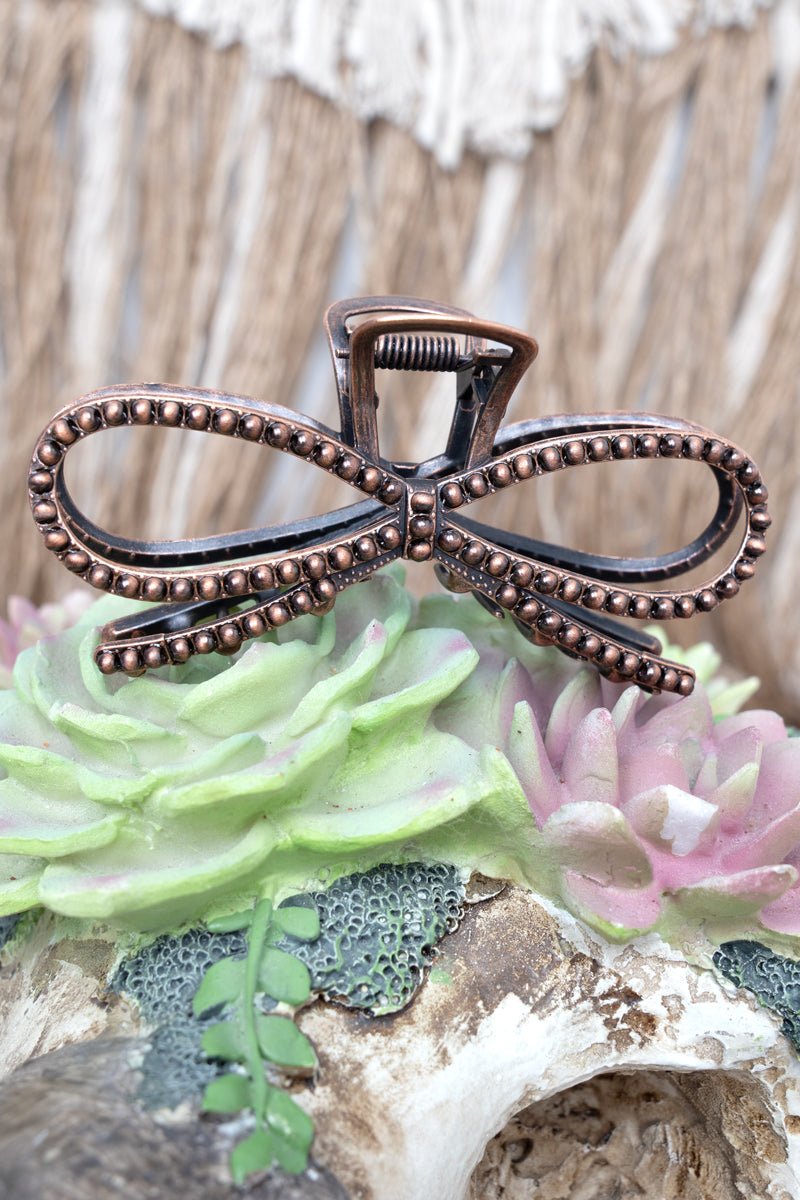 TIPI Ranch Ribbon Copper Pearl Hair Claw - Wholesale Accessory Market