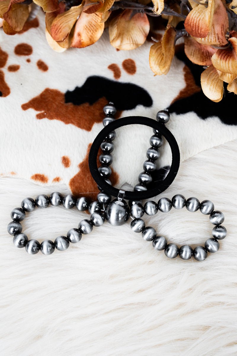 TIPI Silver Pearl Katy Coquette Hair Tie - Wholesale Accessory Market