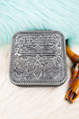TIPI Metal Cowboy Boot Stitch Black Small Travel Jewelry Box - Wholesale Accessory Market
