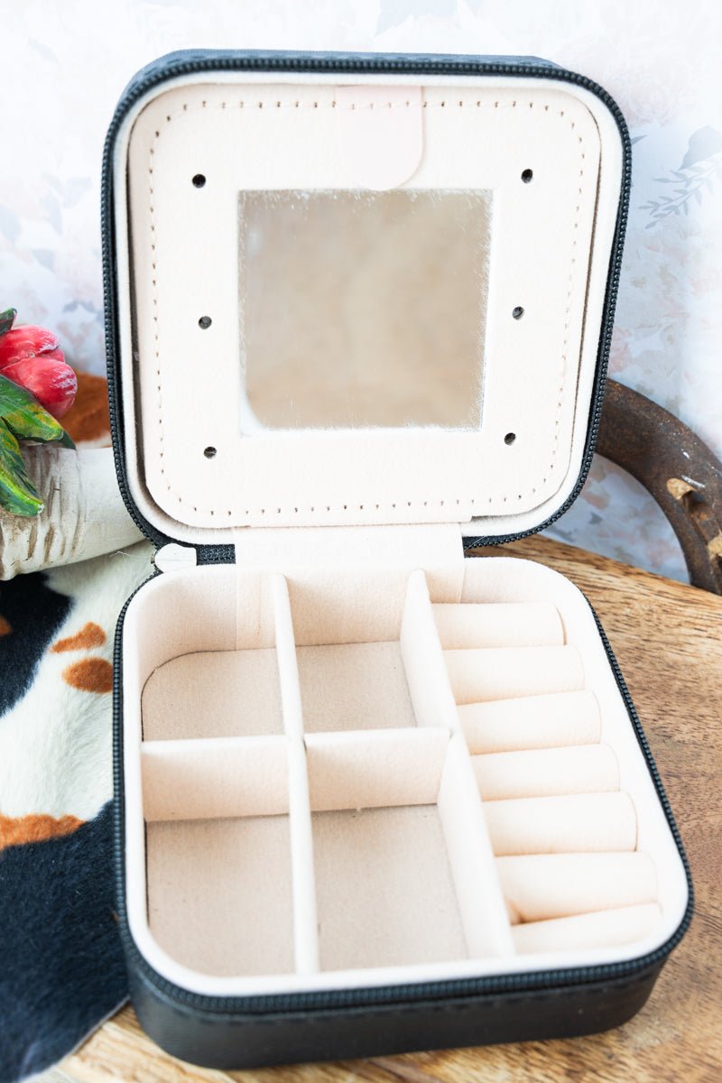 TIPI Metal Howdy Black Small Travel Jewelry Box - Wholesale Accessory Market
