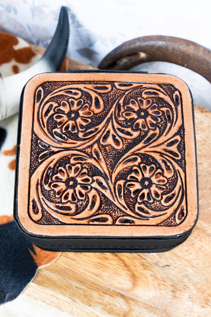 TIPI Oakwood Valley Brown Small Travel Jewelry Box - Wholesale Accessory Market