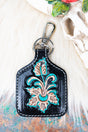TIPI Shadow Bloom Tooled Cattle Tag Keychain - Wholesale Accessory Market