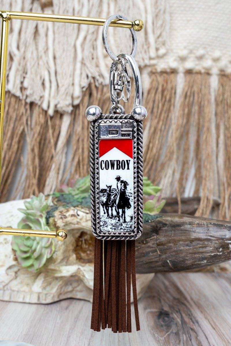 TIPI Cowboy Lighter Brown Tassel Keychain - Wholesale Accessory Market