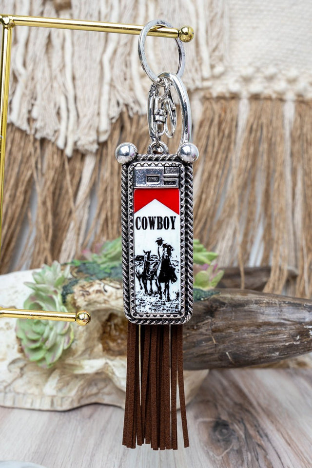 TIPI Cowboy Lighter Brown Tassel Keychain - Wholesale Accessory Market