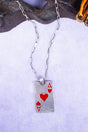 TIPI Ace Of Hearts Silverone Necklace - Wholesale Accessory Market