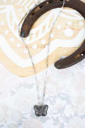 TIPI Butterfly Bliss Silvertone Necklace - Wholesale Accessory Market