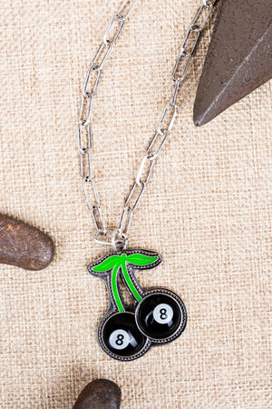 TIPI Fun 8 Ball Cherry Necklace - Wholesale Accessory Market