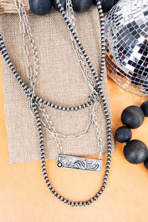 TIPI Lexie Bar Pendant Layered Necklace - Wholesale Accessory Market