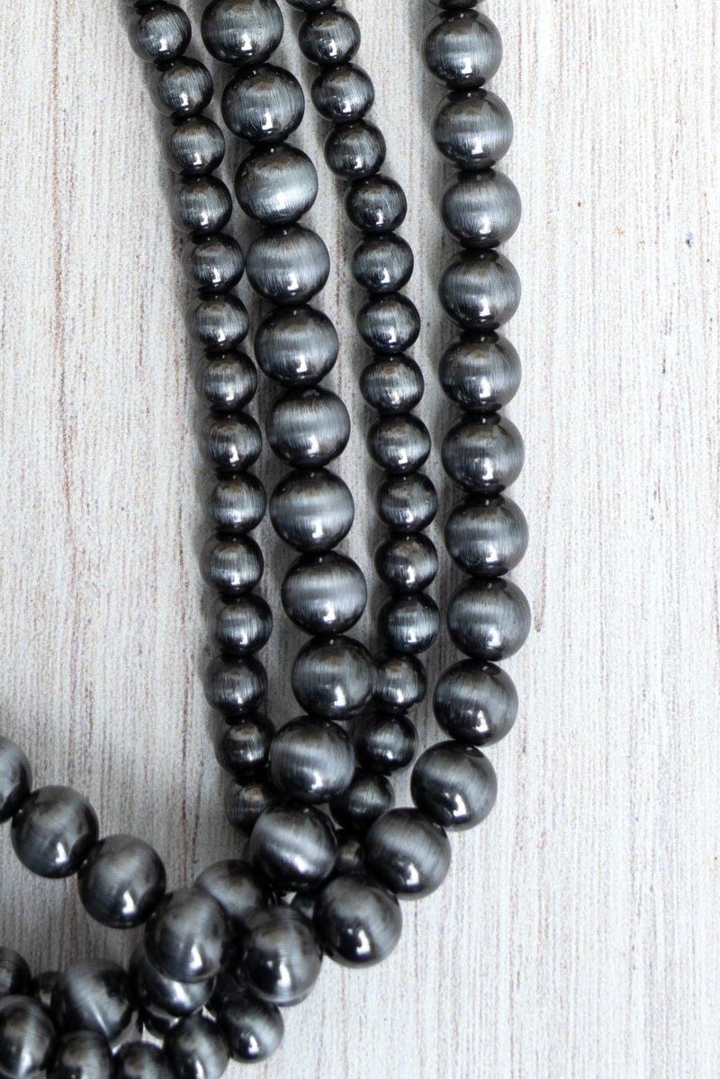 TIPI Desert Icon Silver Pearl Layered Necklace - Wholesale Accessory Market