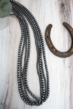 TIPI Desert Icon Silver Pearl Layered Necklace - Wholesale Accessory Market