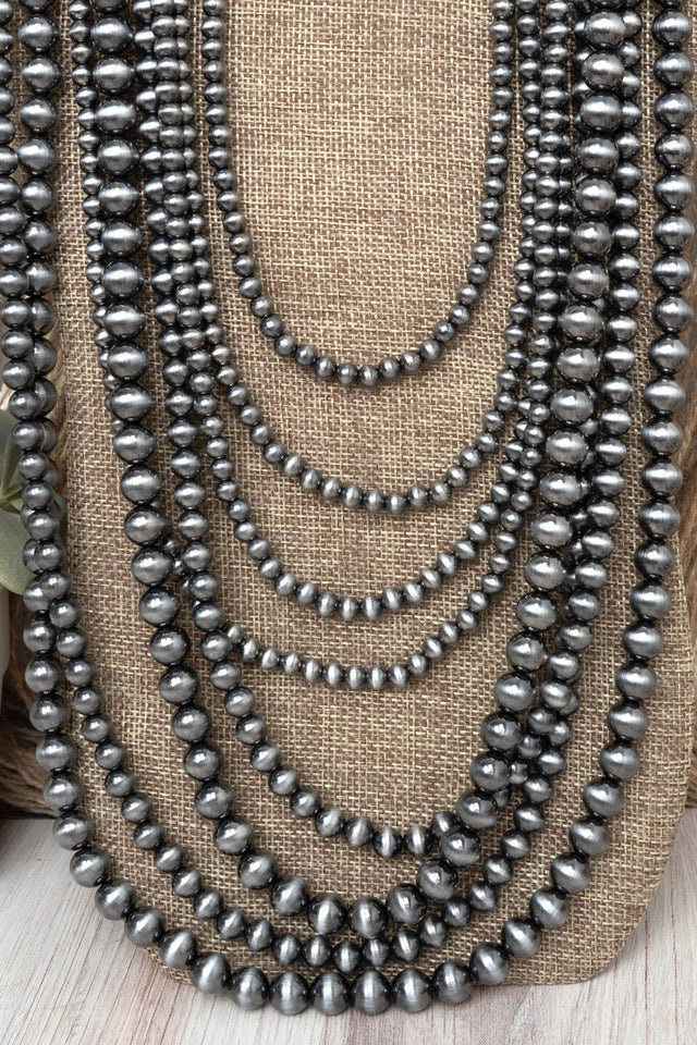 TIPI Prairie Prestige Silver Pearl Layered Necklace - Wholesale Accessory Market
