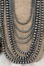 TIPI Prairie Prestige Silver Pearl Layered Necklace - Wholesale Accessory Market