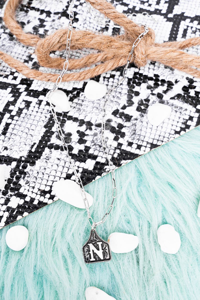 TIPI Cattle Tag 'N' Silvertone Necklace - Wholesale Accessory Market