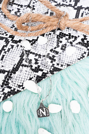 TIPI Cattle Tag 'N' Silvertone Necklace - Wholesale Accessory Market