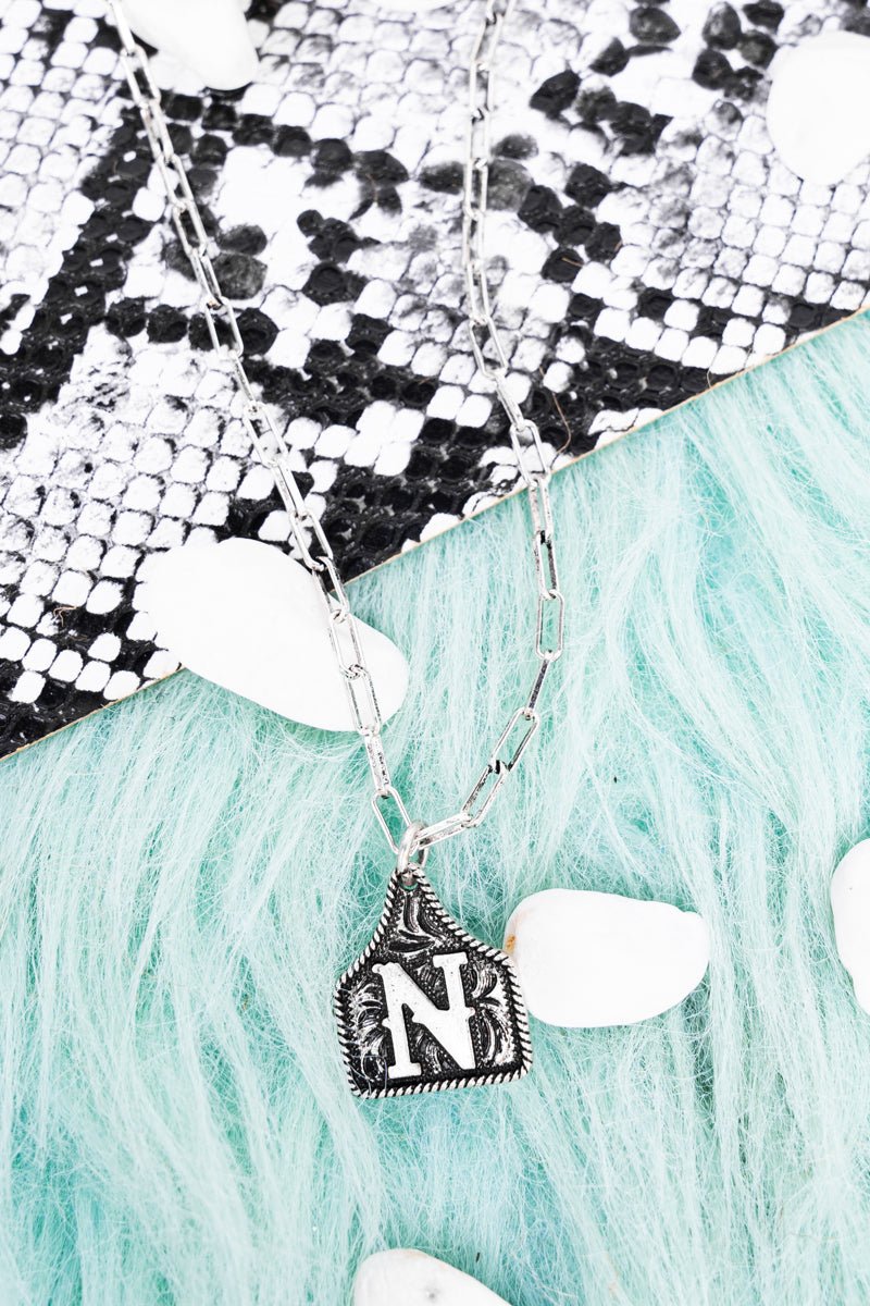 TIPI Cattle Tag 'N' Silvertone Necklace - Wholesale Accessory Market