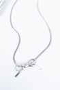TIPI Bow - tiful Silvertone Necklace - Wholesale Accessory Market