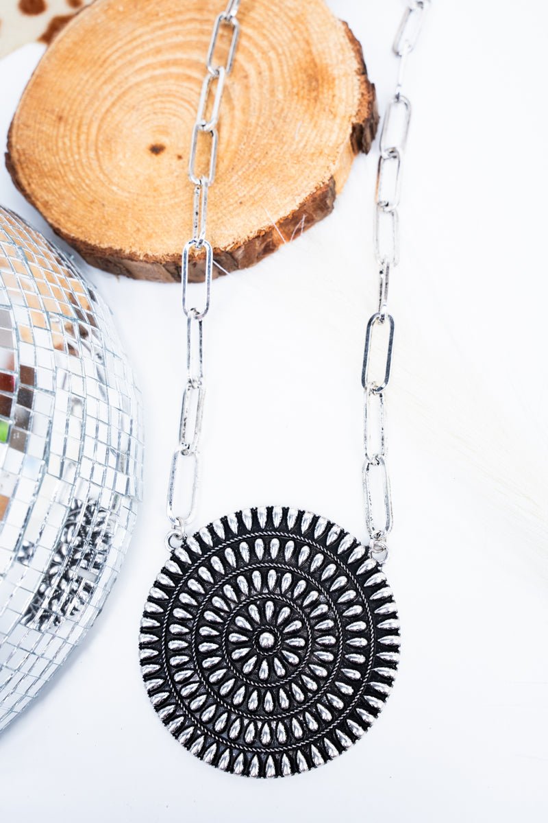 TIPI Aurora Silvertone Concho Silvertone Necklace - Wholesale Accessory Market