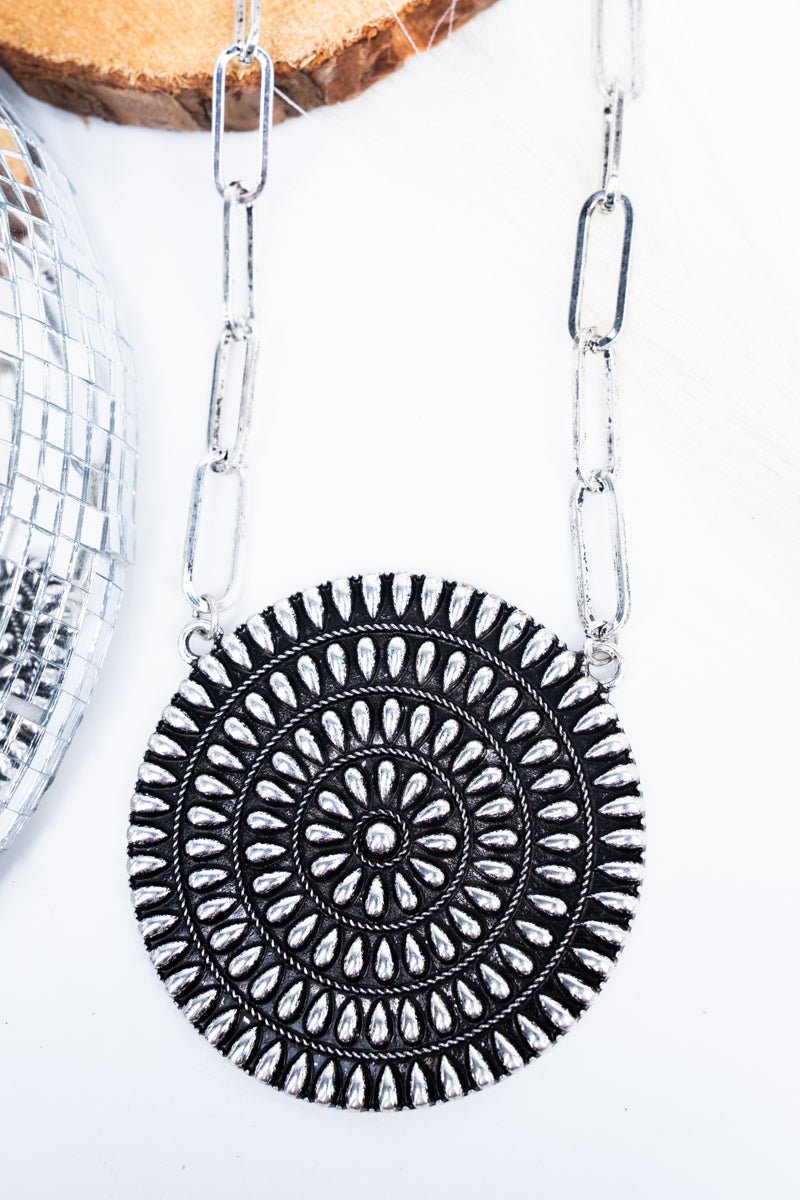 TIPI Aurora Silvertone Concho Silvertone Necklace - Wholesale Accessory Market