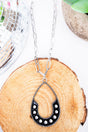TIPI Canyon Pass Silvertone Studded Teardrop Necklace - Wholesale Accessory Market