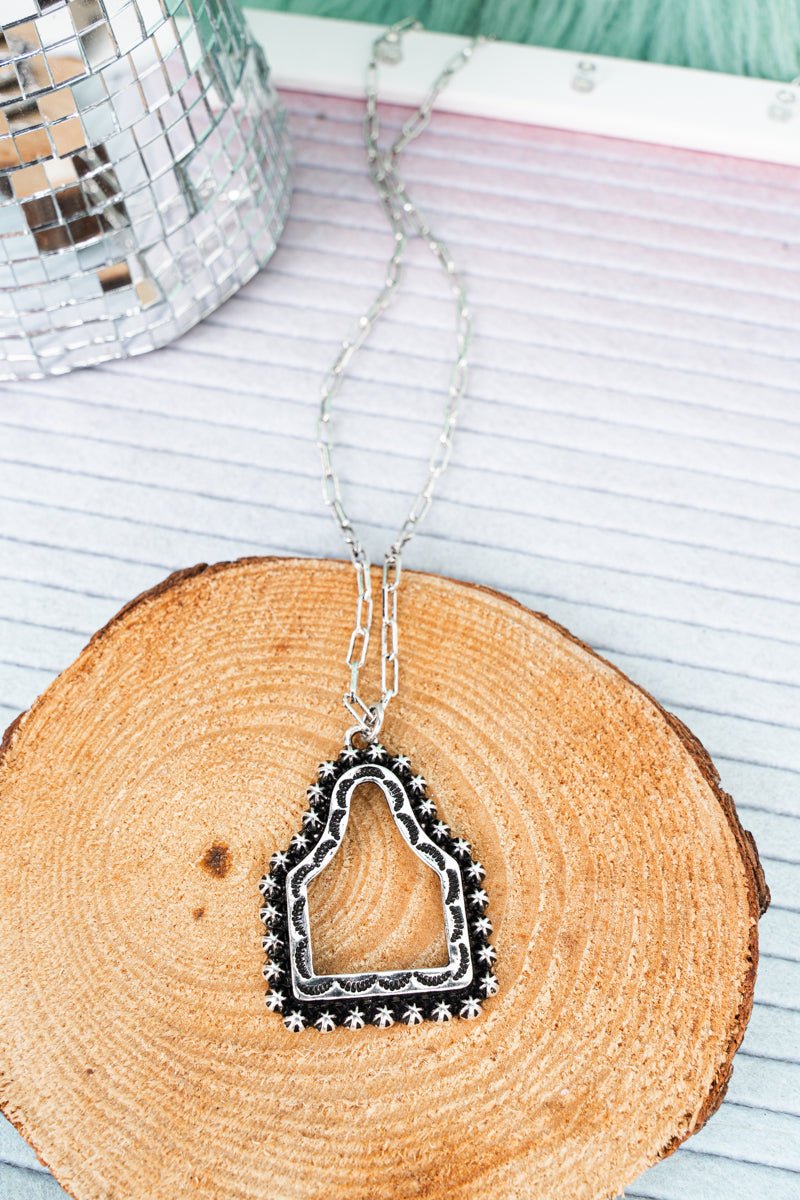 TIPI Angus Ridge Cattle Tag Silvertone Necklace - Wholesale Accessory Market