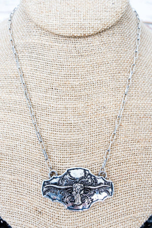 TIPI Texas Icon Silvertone Necklace - Wholesale Accessory Market