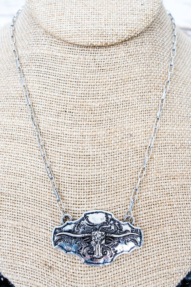 TIPI Texas Icon Silvertone Necklace - Wholesale Accessory Market
