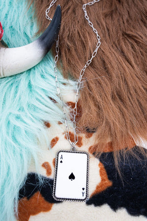 TIPI The Ace Of Spades Silvertone Necklace - Wholesale Accessory Market