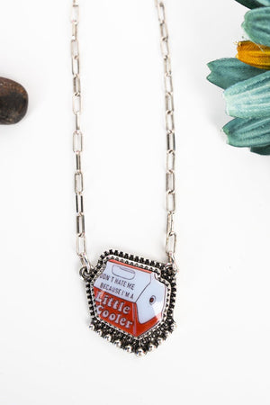 TIPI Red & White I'm A Little Cooler Silvertone Necklace - Wholesale Accessory Market