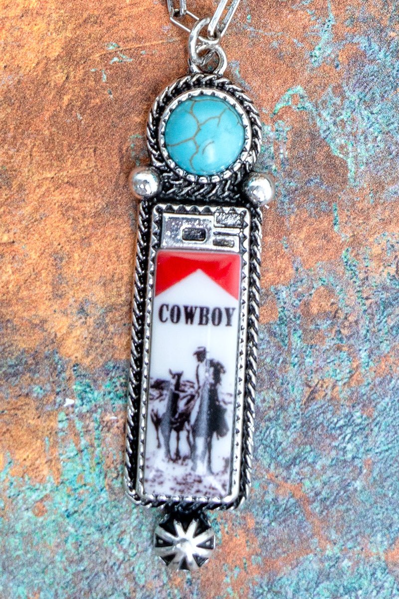 TIPI Cowboy Lighter Silvertone Necklace - Wholesale Accessory Market