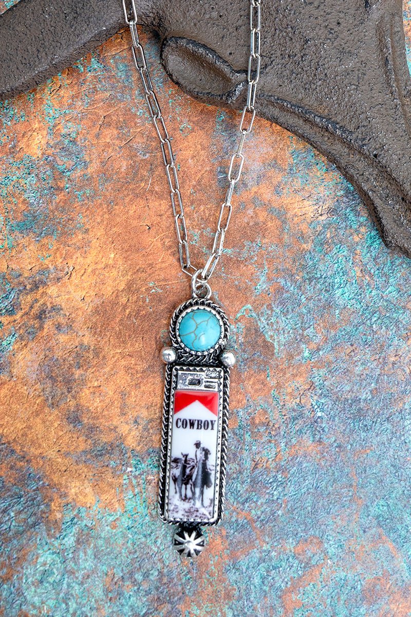TIPI Cowboy Lighter Silvertone Necklace - Wholesale Accessory Market