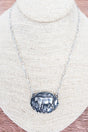 TIPI Barnyard Belle Cow Silvertone Necklace - Wholesale Accessory Market