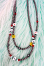 TIPI Fortune Smiles Silver Pearl Double Necklace Set - Wholesale Accessory Market