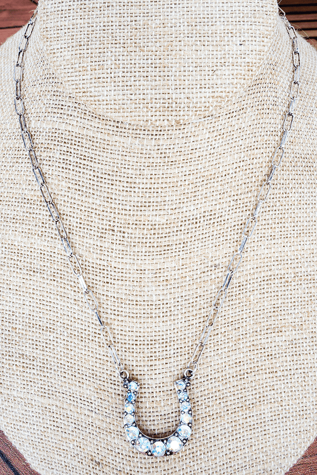 TIPI Iridescent Bronco Bling Silvertone Necklace - Wholesale Accessory Market