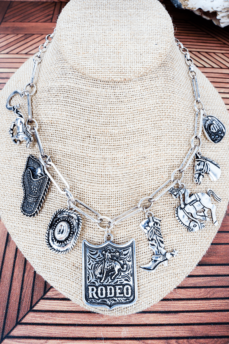 TIPI Rodeo Legacy Silvertone Charm Necklace - Wholesale Accessory Market