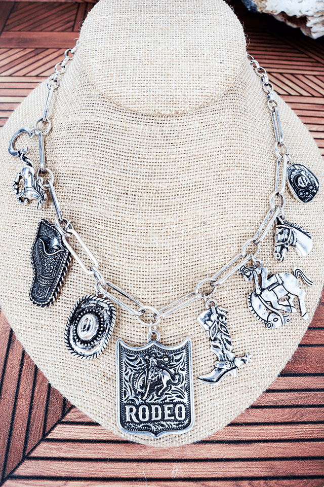 TIPI Rodeo Legacy Silvertone Charm Necklace - Wholesale Accessory Market