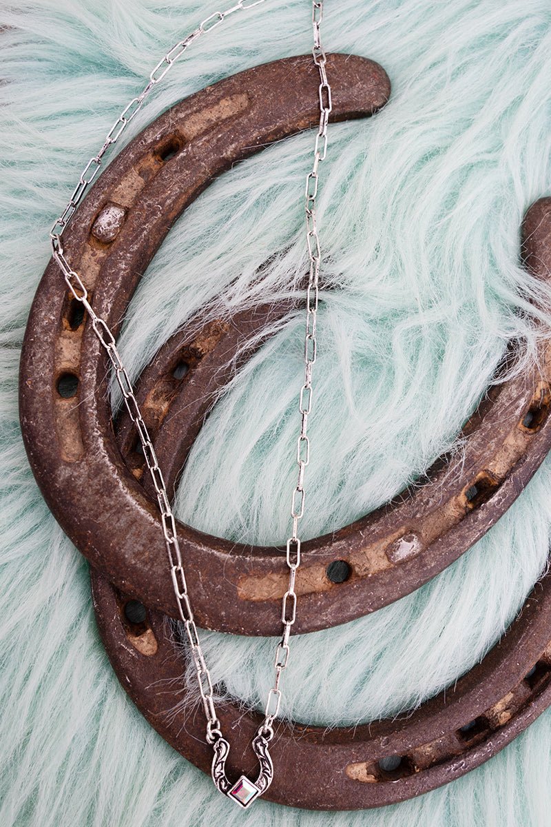 TIPI Iridescent Runway Rider Silvertone Necklace - Wholesale Accessory Market