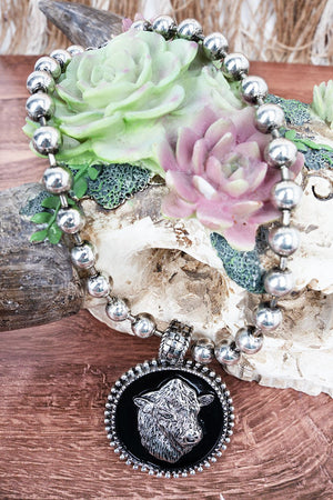 TIPI Midnight Prairie Silvertone Ball Bead Necklace - Wholesale Accessory Market