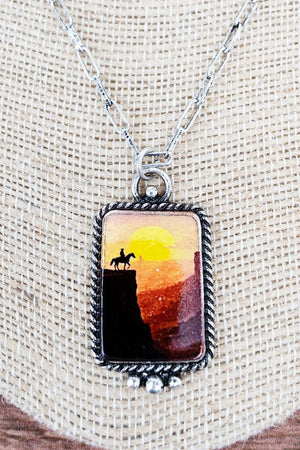 TIPI Cliffside Cowboy Silvertone Necklace - Wholesale Accessory Market